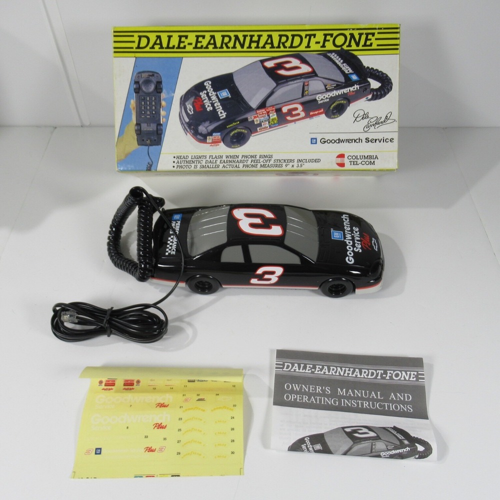 NASCAR Dale Earnhardt Fone Goodwrench Tel-Com Phone Model DALE-3 New Open Box‎